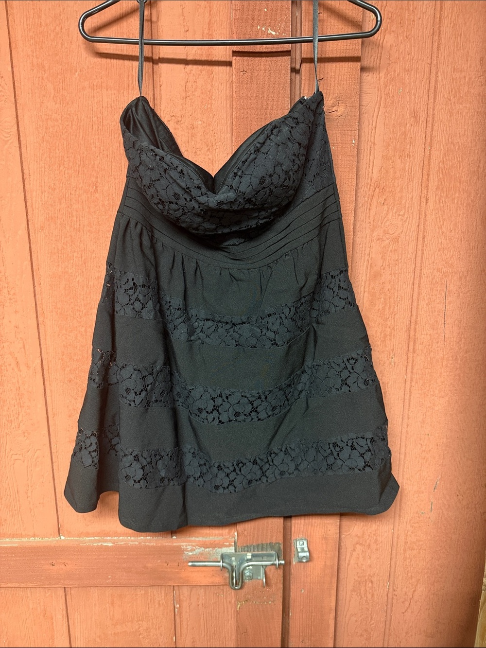 American Rag Black Satin-Lined Garment Label XL